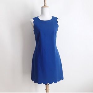 J Crew Blue Scallop Dress